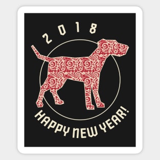 2018 Happy New Year Sticker